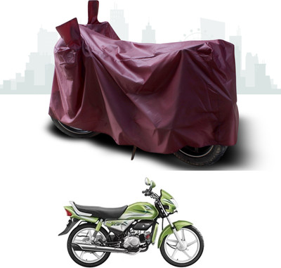 SEBONGO Waterproof Two Wheeler Cover for Hero(HF Deluxe Eco, Maroon)