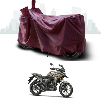 ANTHUB Waterproof Two Wheeler Cover for Honda(CB, Maroon)