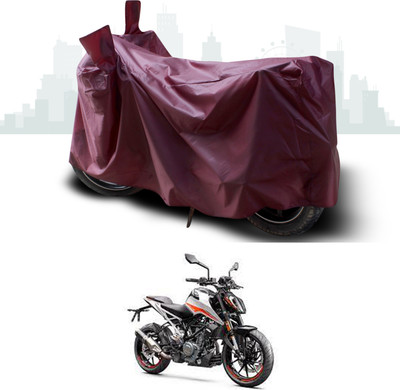 ANTHUB Waterproof Two Wheeler Cover for KTM(Duke 390 ABS, Maroon)