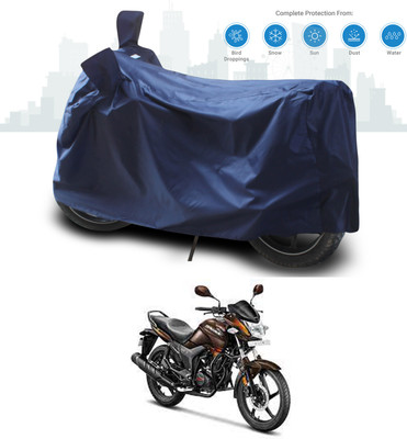 SEBONGO Two Wheeler Cover for Hero(Hunk, Blue)