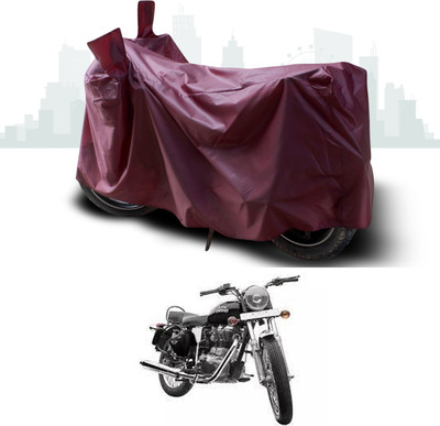 ANTHUB Waterproof Two Wheeler Cover for Royal Enfield(Electra Delux, Maroon)