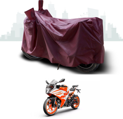 ANTHUB Waterproof Two Wheeler Cover for KTM(RC 125, Maroon)