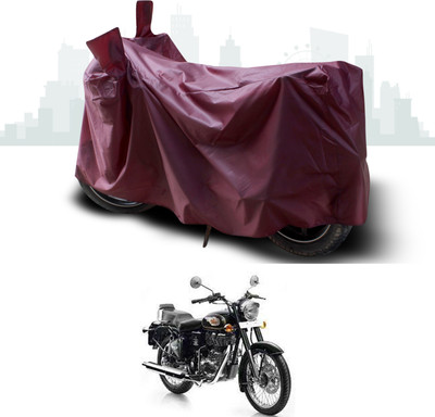 SEBONGO Waterproof Two Wheeler Cover for Royal Enfield(Electra, Maroon)
