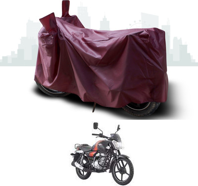 SEBONGO Waterproof Two Wheeler Cover for Bajaj(V12, Maroon)