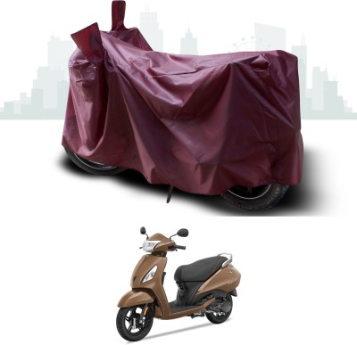 SEBONGO Waterproof Two Wheeler Cover for TVS(Jupiter classic, Maroon)