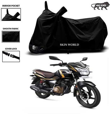 THE REAL ARV Waterproof Two Wheeler Cover for TVS(Victor Premium, Black)