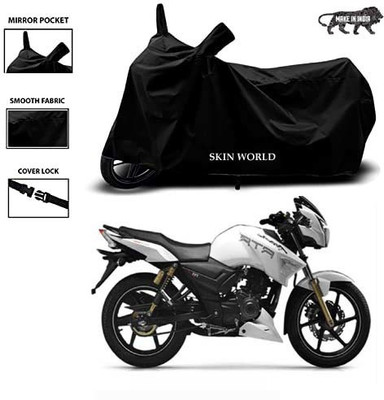 APNEK Waterproof Two Wheeler Cover for TVS(Apache RTR 180, Black)