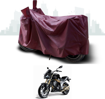 SEBONGO Waterproof Two Wheeler Cover for Mahindra(Mojo, Maroon)