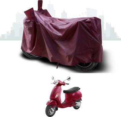 SEBONGO Waterproof Two Wheeler Cover for Vespa(ZX 125, Maroon)