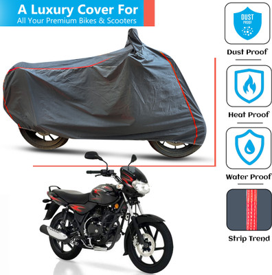 FAMEXON Waterproof Two Wheeler Cover for Bajaj(Discover 125 DTS-i, Grey)