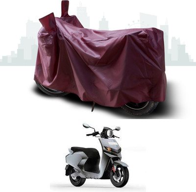 SEBONGO Waterproof Two Wheeler Cover for 22Motors(Flow, Maroon)