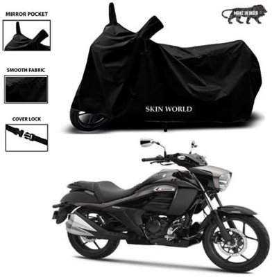 SKIN WORLD Two Wheeler Cover for Suzuki(Intruder, Black)