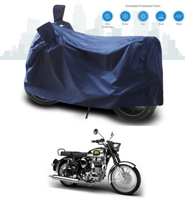 ANTHUB Two Wheeler Cover for Royal Enfield(Classic Chrome, Blue)