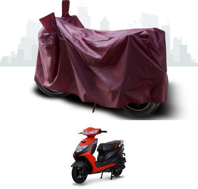 ANTHUB Waterproof Two Wheeler Cover for Ampere(Zeal, Maroon)