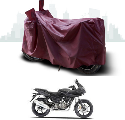 SEBONGO Waterproof Two Wheeler Cover for Bajaj(Pulsar 220 DTS-i, Maroon)