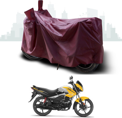 ANTHUB Waterproof Two Wheeler Cover for Hero(Passion, Maroon)