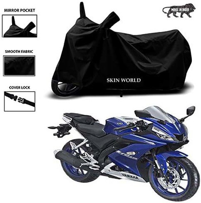 SKIN WORLD Two Wheeler Cover for Yamaha(YZF R15 V3.0, Black)