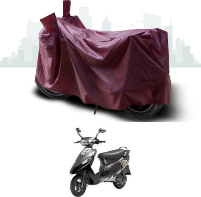 SEBONGO Waterproof Two Wheeler Cover for TVS(Scooty Pep+, Maroon)