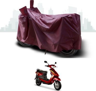 SEBONGO Waterproof Two Wheeler Cover for Indus(Yo Spark, Maroon)