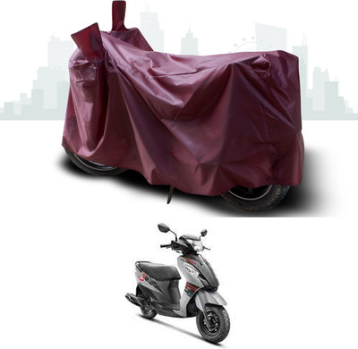SEBONGO Waterproof Two Wheeler Cover for Suzuki(Let's, Maroon)