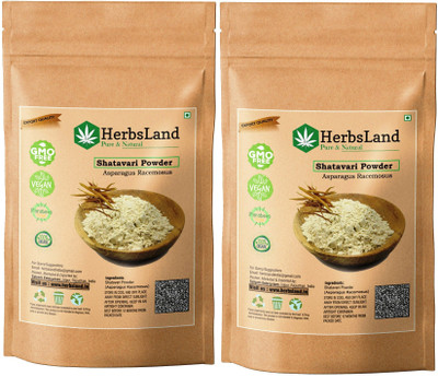 HerbsLand Shatavari Powder (Asparagus Racemosus) Satavar / Satavari Powder(2 x 100 g)