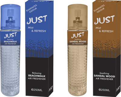 Just Ocean, Sandal Spray Beachwalk, Sandal Wood Air Freshener - Pack Of 2 (2 X 250ml)(2 x 250 ml)