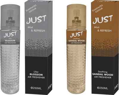 Just Blossom, Sandal Spray Blossom, Sandal Wood Air Freshener - Pack Of 2 (2 X 250ml)(2 x 250 ml)