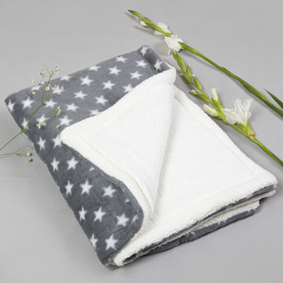 BABY ZONE Printed Single AC Blanket for  AC Room(Microfiber, Grey)
