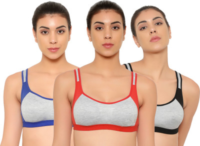 Sexy Bust Women Sports Non Padded Bra(Multicolor)