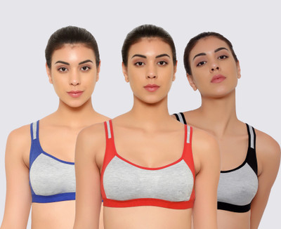 Sexy Bust Women Sports Non Padded Bra(Multicolor)