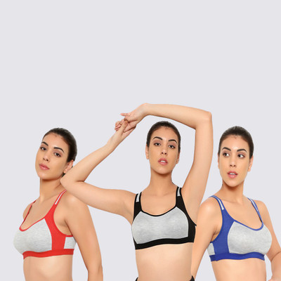 Sexy Bust Women Sports Non Padded Bra(Multicolor)