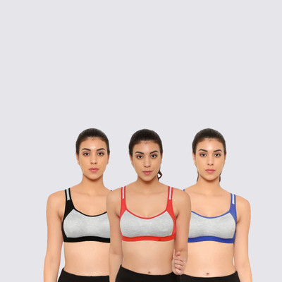 Zivosis Women Sports Non Padded Bra(Multicolor)