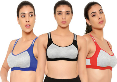 Zivosis Women Sports Non Padded Bra(Multicolor)