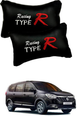 RONISH Black, Red Leatherite Car Pillow Cushion for Renault(Rectangular, Pack of 2)