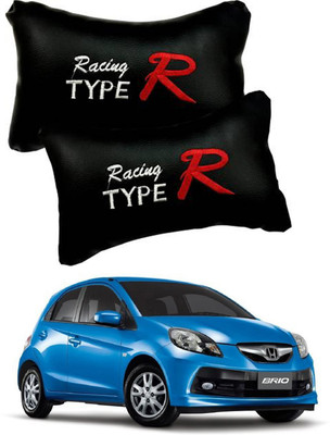 RONISH Black, Red Leatherite Car Pillow Cushion for Honda(Rectangular, Pack of 2)