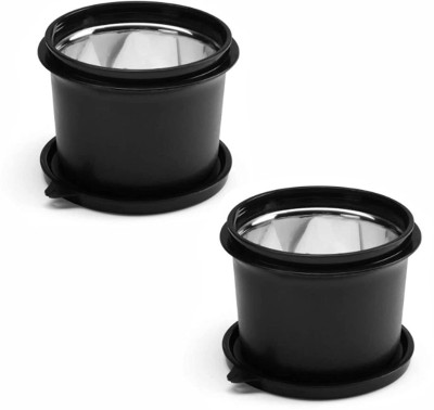 Oliveware Plastic Utility Container  - 1200 ml(Pack of 2, Black)