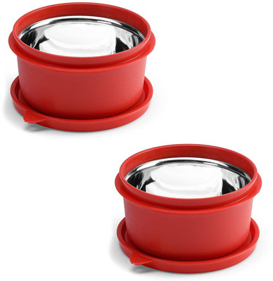 Oliveware Plastic Utility Container  - 900 ml(Pack of 2, Red)