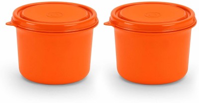Oliveware Plastic Utility Container  - 1200 ml(Pack of 2, Orange)