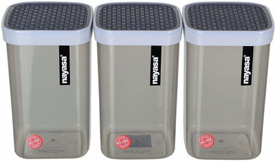 NAYASA Plastic Utility Container  - 2100(Pack of 3, Grey)