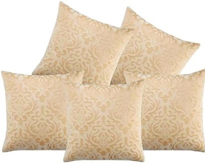 PRINCE GARMEN TS Floral Cushions Cover(Pack of 5, 16 cm*16 cm, Beige)
