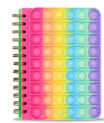 Giftshub Trendy Latest Popit Diary Spiral Notebook Stylish Gift A5 Diary Ruled 85 Pages(Multicolor)