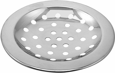 SBD Floor Stainless Steel Push Down Strainer(12 cm Set of 1)