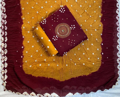 Drashti Creation Cotton Blend Embroidered Salwar Suit Material