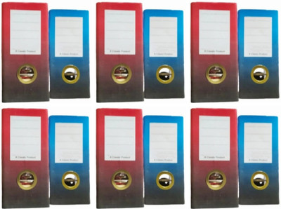 R K SALES Cardboard Laminated Voucher Index File(Set Of 12, Blue, Red, Green, Yellow, Pink)