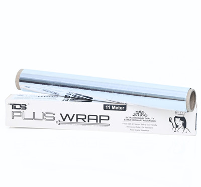 TDS PLUS WRAP 11 METER ALUMINIUM FOIL PAPER | KITCHEN FOIL | SILVER ROLL | HOME KITCHEN USE ALUMINIUM FOIL | 11 MICRON FOR DAILY FOOD PACKAGING Aluminium Foil(11 m)