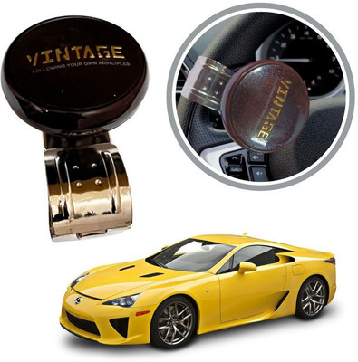 Oshotto Metal & Plastic Car Steering Knob(Brown)