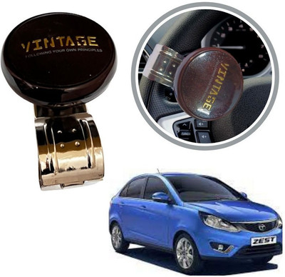 Oshotto Metal & Plastic Car Steering Knob(Brown)