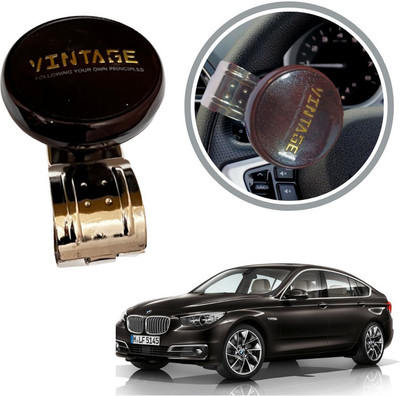 Oshotto Metal & Plastic Car Steering Knob(Brown)