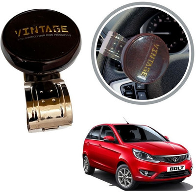 Oshotto Metal & Plastic Car Steering Knob(Brown)
