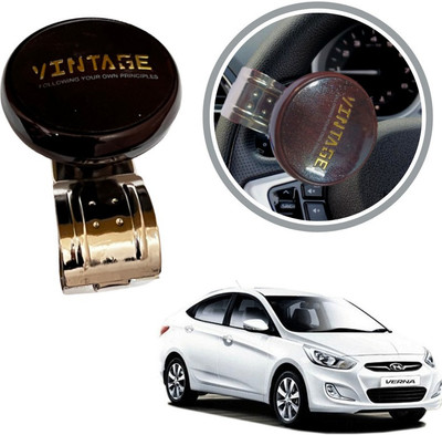 Oshotto Metal & Plastic Car Steering Knob(Brown)